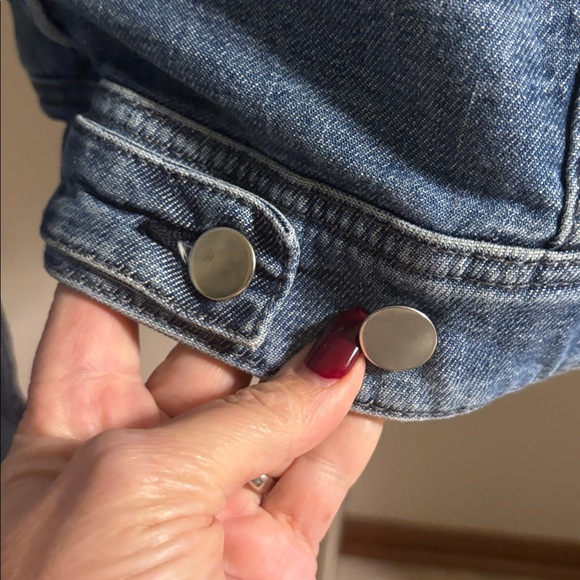 Guess men’s Rex Blue Denim Jacket Leopard faux fur Print Collar / back dice L - Picture 13 of 16